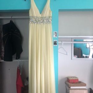 Pale Yellow Long Formal Dress